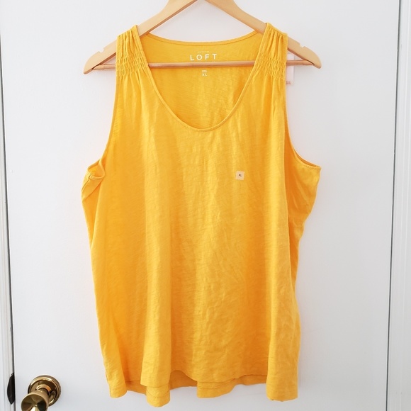 LOFT Tops - Loft ||  XL Vintage Soft Mustard Swing Tank